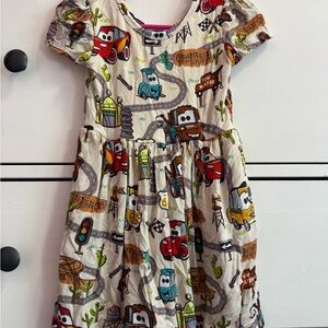 Little Sleepies Cars puff sleeve dress 2T